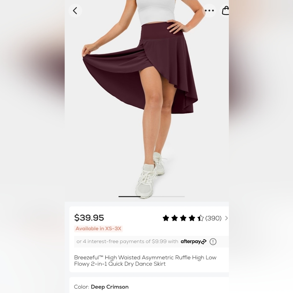 Breezeful high waisted asymmetric high low skirt